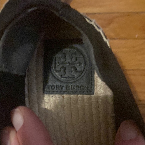 Tory Burch Black and Cream Espadrille Flats Woman 9 1/2 - Picture 3 of 8
